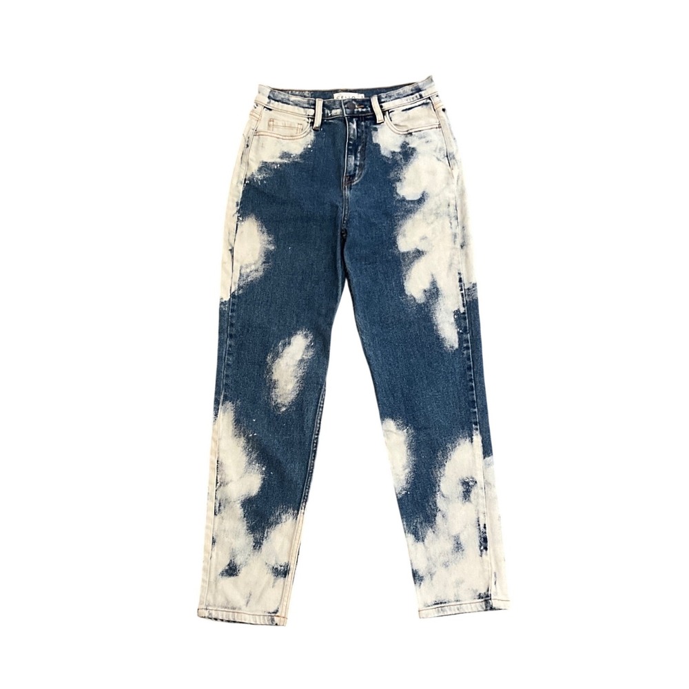 Cello High Rise Bleach Dye Casual Jeans Slim Ankle Stretch Denim Womens Size 5
